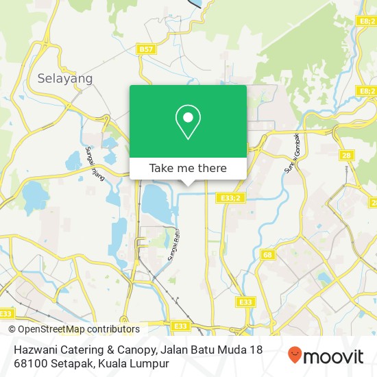 Hazwani Catering & Canopy, Jalan Batu Muda 18 68100 Setapak map