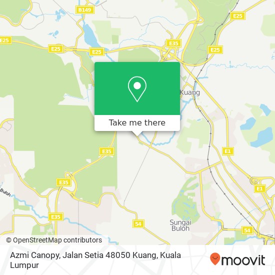 Peta Azmi Canopy, Jalan Setia 48050 Kuang