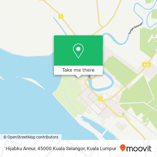 Peta Hijabku Annur, 45000 Kuala Selangor