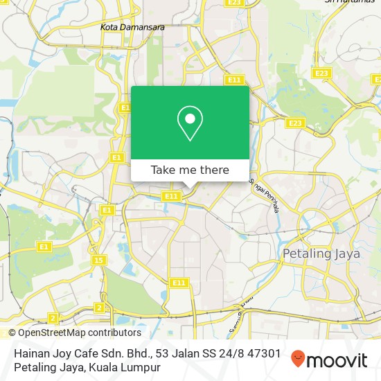 Hainan Joy Cafe Sdn. Bhd., 53 Jalan SS 24 / 8 47301 Petaling Jaya map