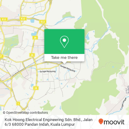 Kok Hoong Electrical Engineering Sdn. Bhd., Jalan 6 / 3 68000 Pandan Indah map