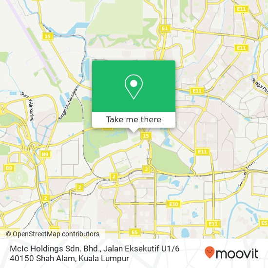 McIc Holdings Sdn. Bhd., Jalan Eksekutif U1 / 6 40150 Shah Alam map