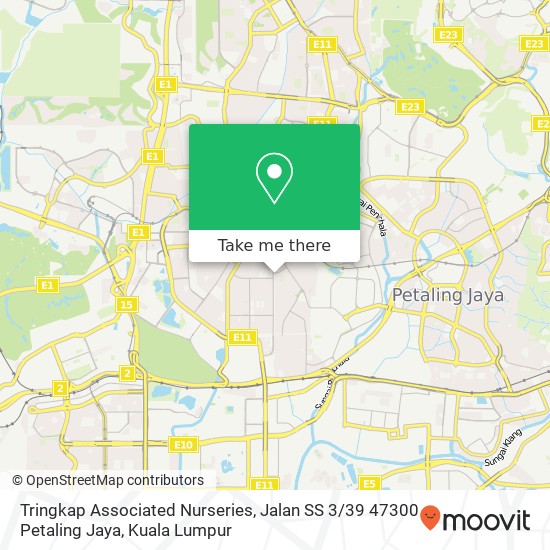 Peta Tringkap Associated Nurseries, Jalan SS 3 / 39 47300 Petaling Jaya