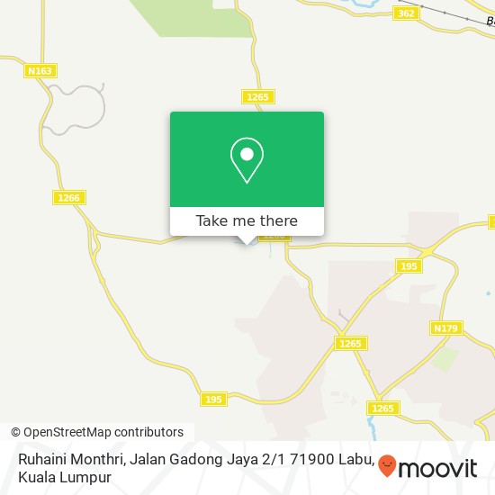 Ruhaini Monthri, Jalan Gadong Jaya 2 / 1 71900 Labu map