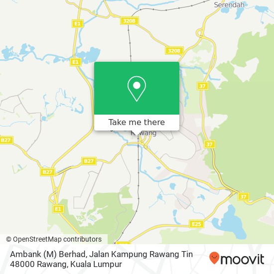 Peta Ambank (M) Berhad, Jalan Kampung Rawang Tin 48000 Rawang