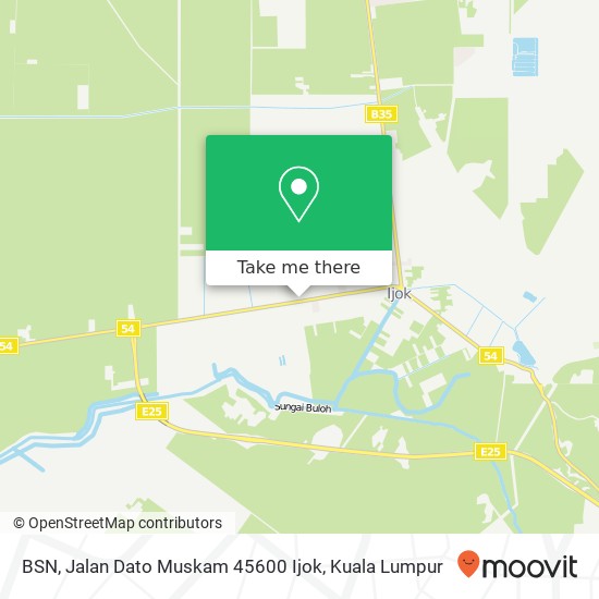 Peta BSN, Jalan Dato Muskam 45600 Ijok