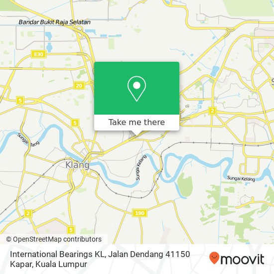 International Bearings KL, Jalan Dendang 41150 Kapar map