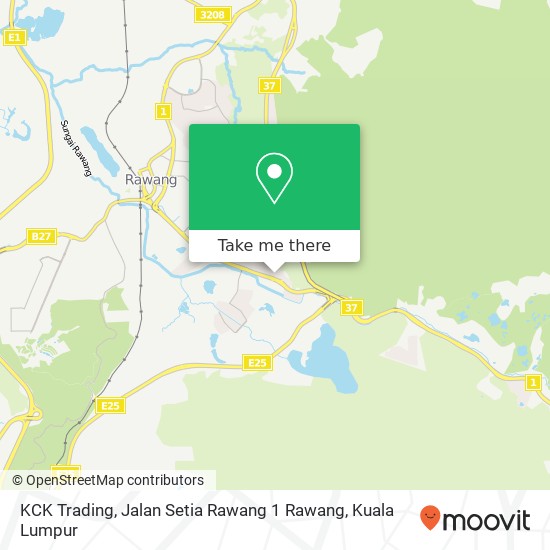 KCK Trading, Jalan Setia Rawang 1 Rawang map