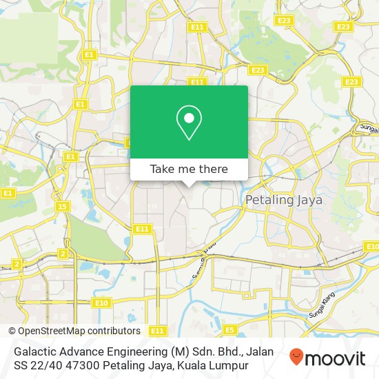 Galactic Advance Engineering (M) Sdn. Bhd., Jalan SS 22 / 40 47300 Petaling Jaya map