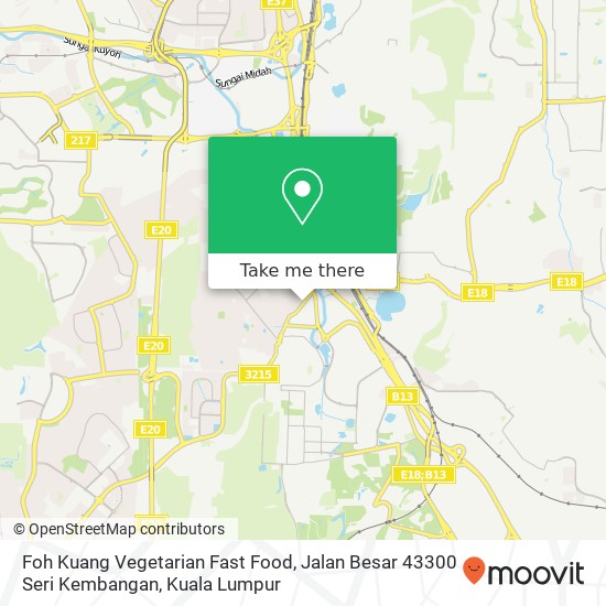 Foh Kuang Vegetarian Fast Food, Jalan Besar 43300 Seri Kembangan map