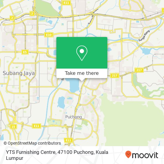 YTS Furnishing Centre, 47100 Puchong map