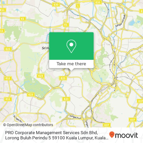 PRO Corporate Management Services Sdn Bhd, Lorong Buluh Perindu 5 59100 Kuala Lumpur map