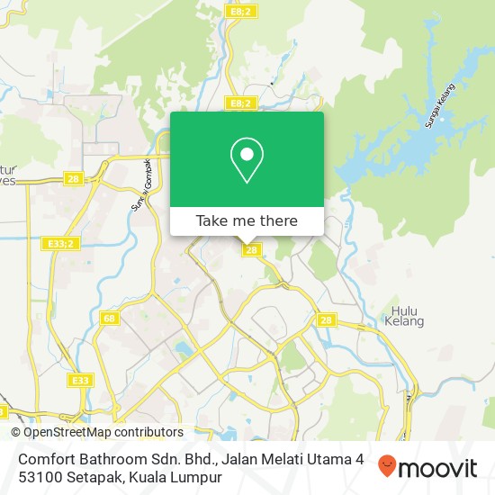 Comfort Bathroom Sdn. Bhd., Jalan Melati Utama 4 53100 Setapak map