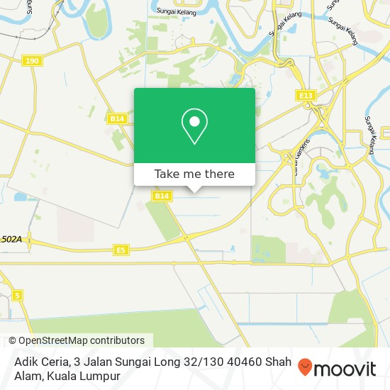 Adik Ceria, 3 Jalan Sungai Long 32 / 130 40460 Shah Alam map