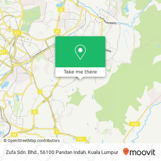 Zufa Sdn. Bhd., 56100 Pandan Indah map