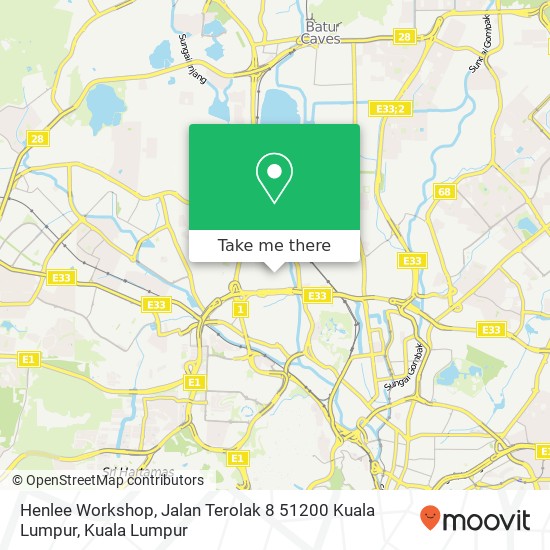 Peta Henlee Workshop, Jalan Terolak 8 51200 Kuala Lumpur