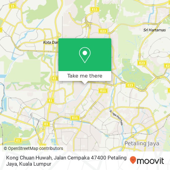 Kong Chuan Huwah, Jalan Cempaka 47400 Petaling Jaya map