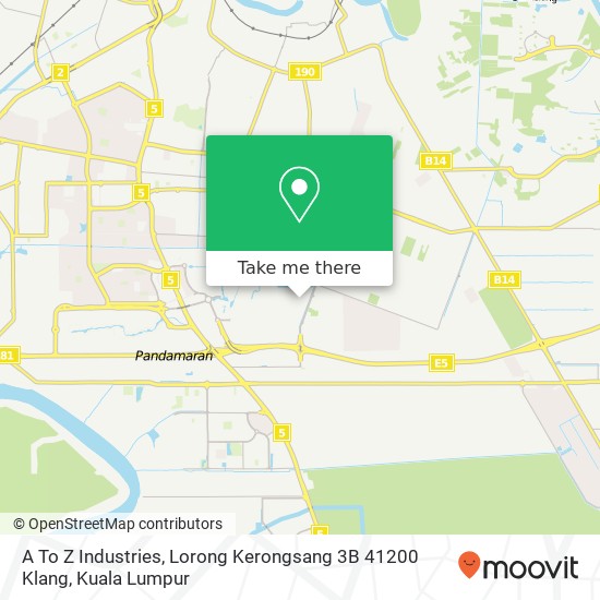 A To Z Industries, Lorong Kerongsang 3B 41200 Klang map