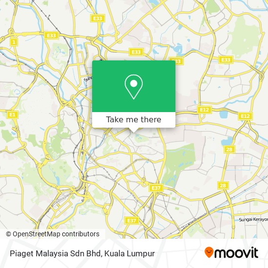 Piaget Malaysia Sdn Bhd map