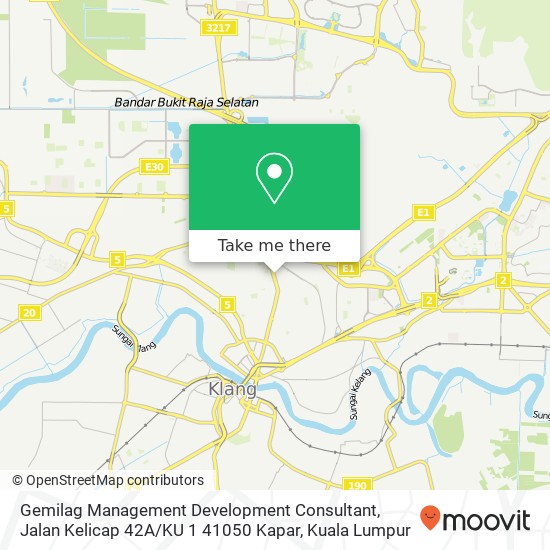 Peta Gemilag Management Development Consultant, Jalan Kelicap 42A / KU 1 41050 Kapar