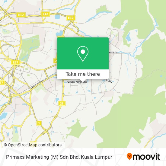 Peta Primaxs Marketing (M) Sdn Bhd