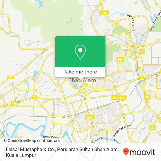 Peta Feisal Mustapha & Co., Persiaran Sultan Shah Alam