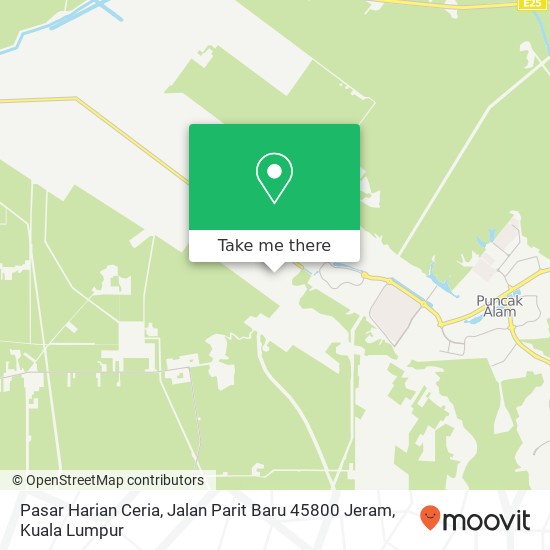 Peta Pasar Harian Ceria, Jalan Parit Baru 45800 Jeram