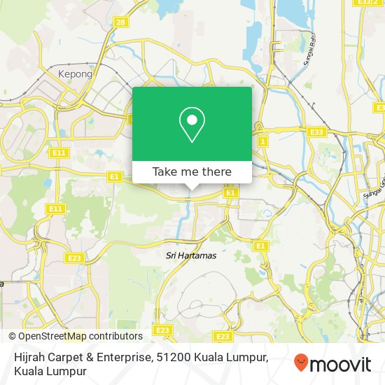Peta Hijrah Carpet & Enterprise, 51200 Kuala Lumpur