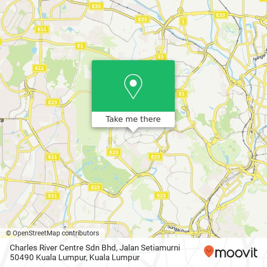 Charles River Centre Sdn Bhd, Jalan Setiamurni 50490 Kuala Lumpur map