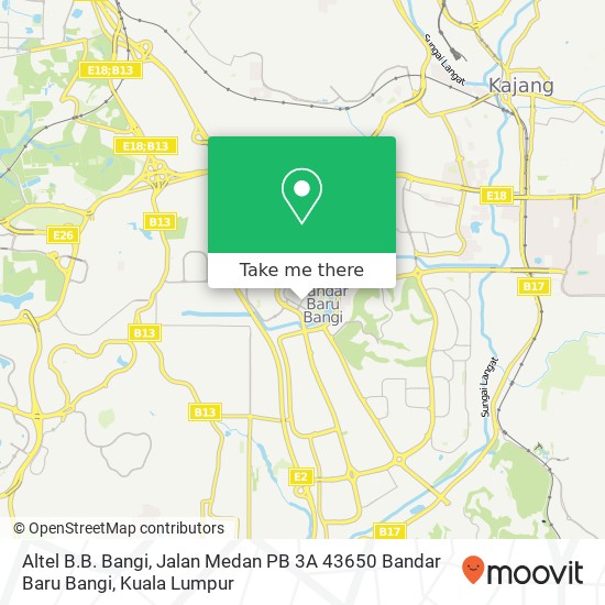Altel B.B. Bangi, Jalan Medan PB 3A 43650 Bandar Baru Bangi map