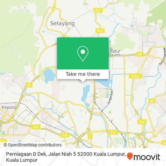 Peta Perniagaan D Dek, Jalan Niah 5 52000 Kuala Lumpur