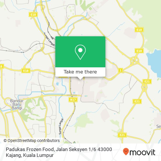 Padukas Frozen Food, Jalan Seksyen 1 / 6 43000 Kajang map