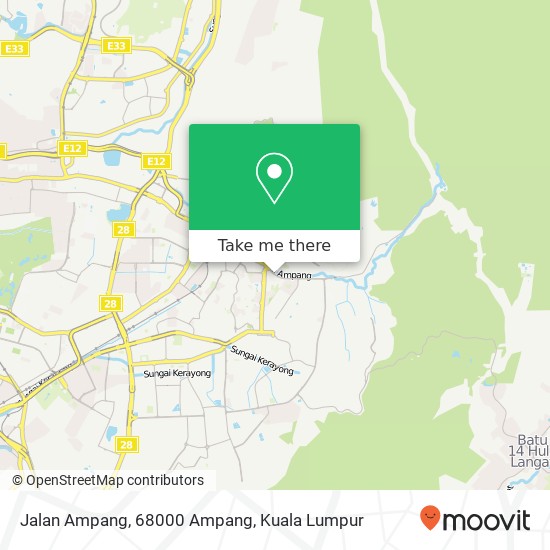 Peta Jalan Ampang, 68000 Ampang