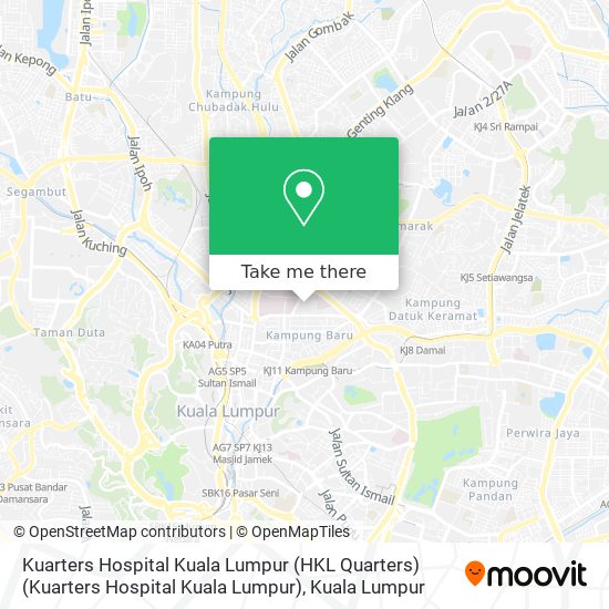 Peta Kuarters Hospital Kuala Lumpur (HKL Quarters) (Kuarters Hospital Kuala Lumpur)
