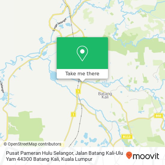 Peta Pusat Pameran Hulu Selangor, Jalan Batang Kali-Ulu Yam 44300 Batang Kali