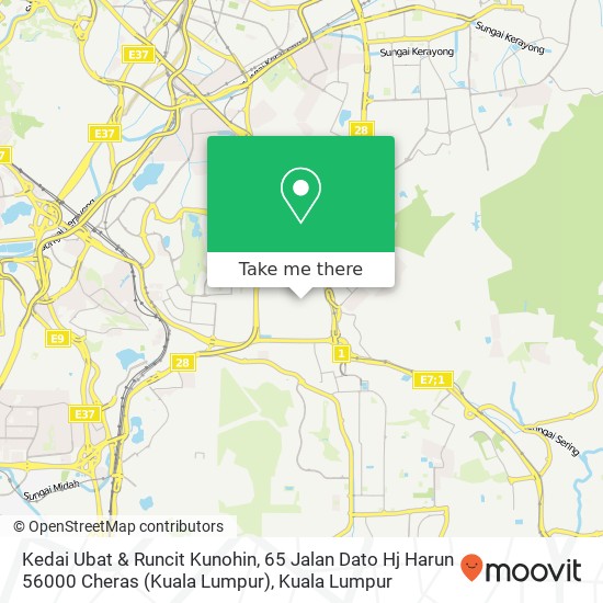 Kedai Ubat & Runcit Kunohin, 65 Jalan Dato Hj Harun 56000 Cheras (Kuala Lumpur) map