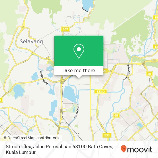 Peta Structurflex, Jalan Perusahaan 68100 Batu Caves