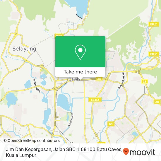 Jim Dan Kecergasan, Jalan SBC 1 68100 Batu Caves map