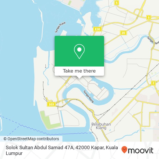 Peta Solok Sultan Abdul Samad 47A, 42000 Kapar
