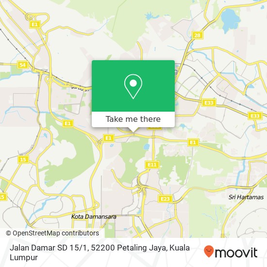Jalan Damar SD 15 / 1, 52200 Petaling Jaya map
