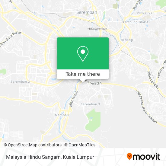 Malaysia Hindu Sangam map