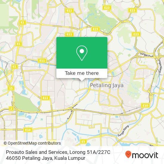 Proauto Sales and Services, Lorong 51A / 227C 46050 Petaling Jaya map