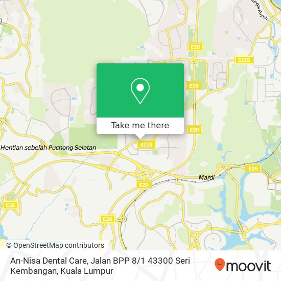 An-Nisa Dental Care, Jalan BPP 8 / 1 43300 Seri Kembangan map