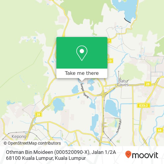 Peta Othman Bin Moideen (000520090-X), Jalan 1 / 2A 68100 Kuala Lumpur