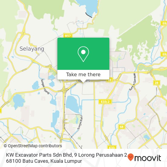 KW Excavator Parts Sdn Bhd, 9 Lorong Perusahaan 2 68100 Batu Caves map