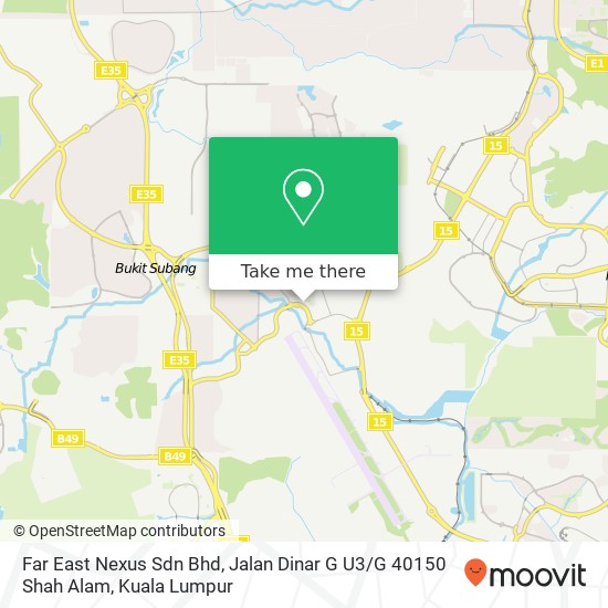 Far East Nexus Sdn Bhd, Jalan Dinar G U3 / G 40150 Shah Alam map