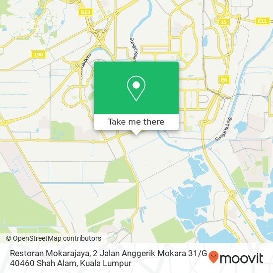 Peta Restoran Mokarajaya, 2 Jalan Anggerik Mokara 31 / G 40460 Shah Alam