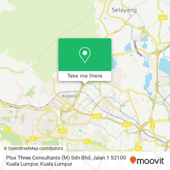 Plus Three Consultants (M) Sdn Bhd, Jalan 1 52100 Kuala Lumpur map