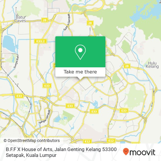 B.F.F X House of Arts, Jalan Genting Kelang 53300 Setapak map