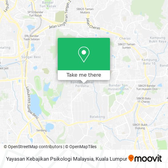 Yayasan Kebajikan Psikologi Malaysia map